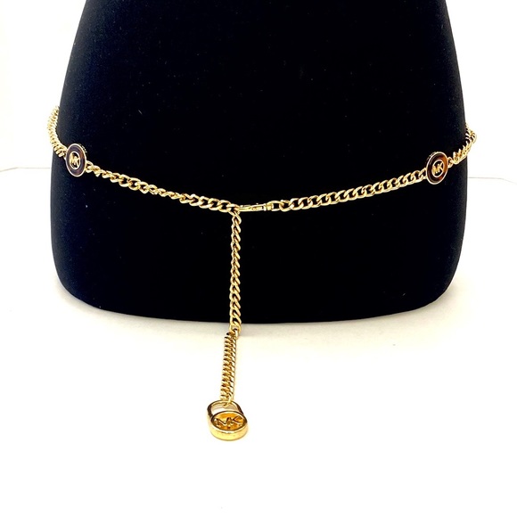Michael Kors Accessories - Michael by Michael Kors Women's Hamilton Gold Tone Chain Lock Belt